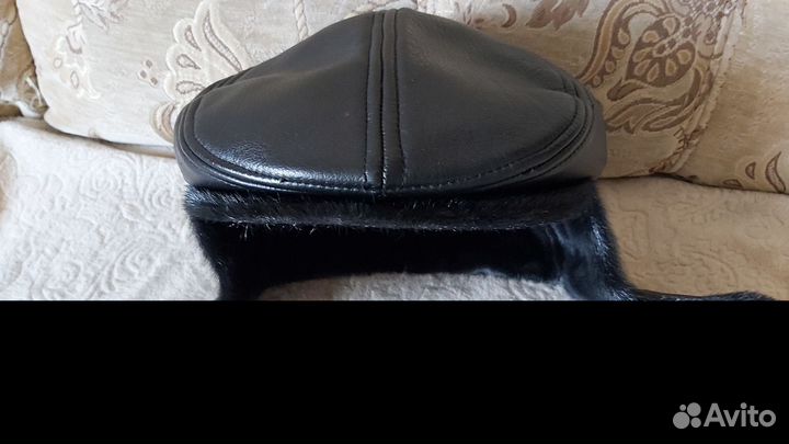 Кепка мужская кожа+мех