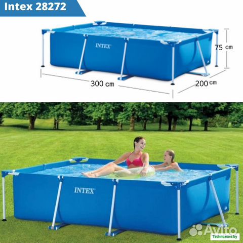 Бассейн каркасный intex 300*200*75