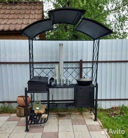 Мангал с крышей