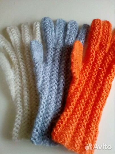 Перчатки ажурные ручной вязки