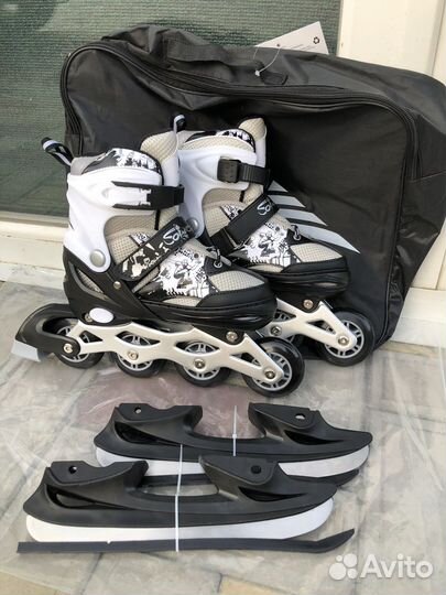 Ролики детские +коньки новые