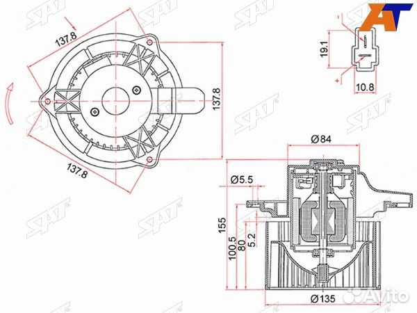 Мотор отопилеля салона, мотор печки hyundai elantr