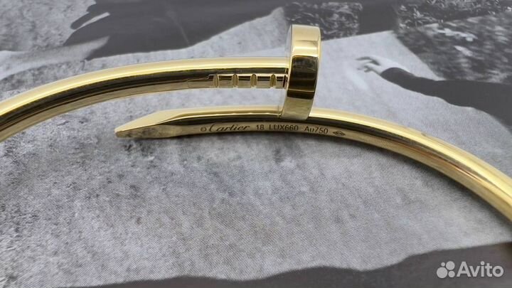 Браслет женский Cartier гвоздь золото medium model