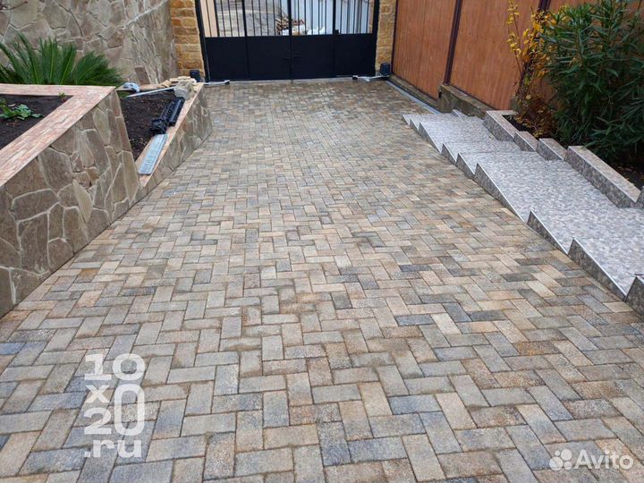 Тротуарная плитка, брусчатка, бордюры