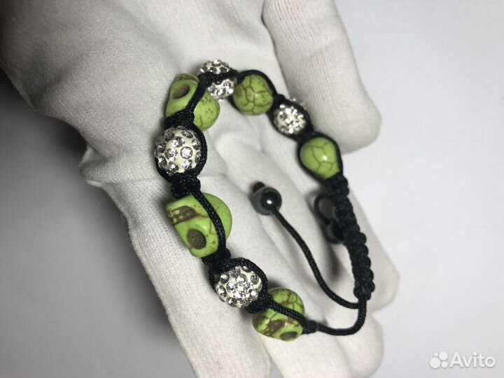 Браслет шамбала черепа новый
