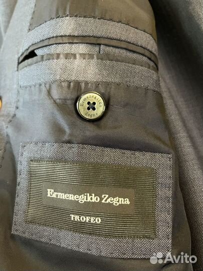 Мужской костюм 50 L синий Ermenegildo Zegna