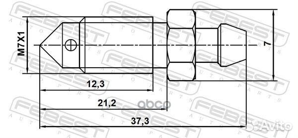 Штуцер прокачной Febest 958 8870-009 Febest