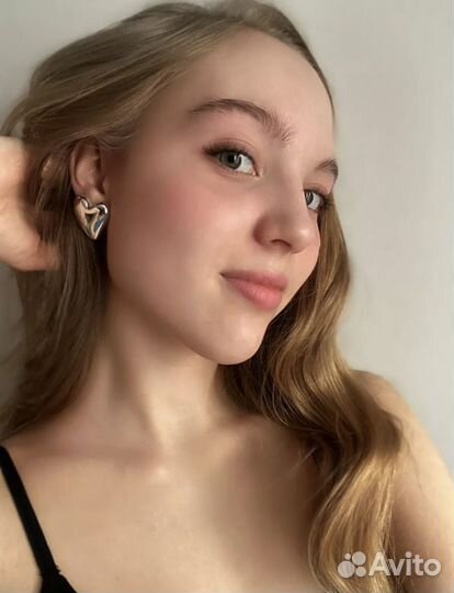 Серьги сердце