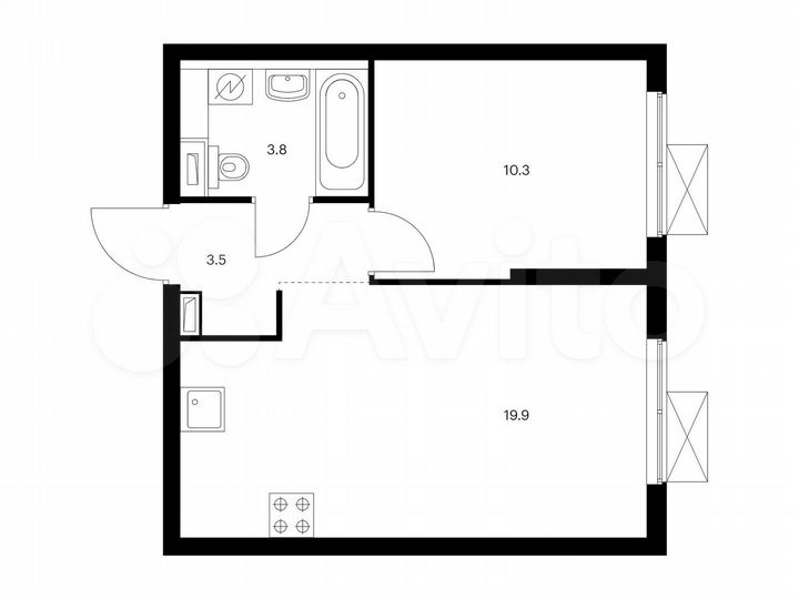 1-к. квартира, 37,5 м², 13/33 эт.
