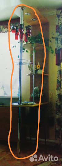 Труба для барной стойки, с фужерницей и фруктовниц