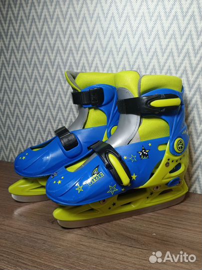 Коньки детские раздвижные Champion blue р. 33-36