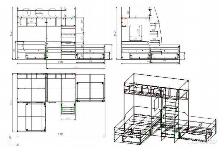 Двухъярусная кровать