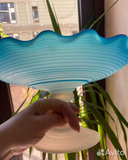 Ваза, матовое стекло, антикварная