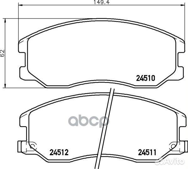 Колодки тормозные дисковые перед NP6075 NIS