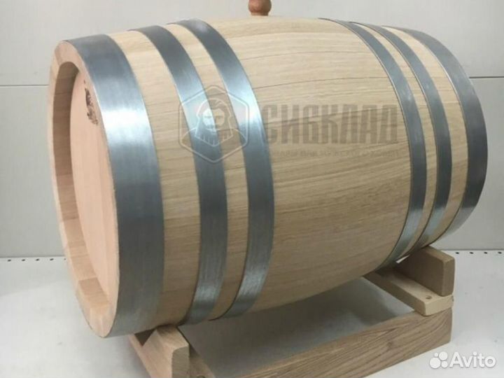 Бочка дубовая заливная, 50л (Средний обжиг) Ставб