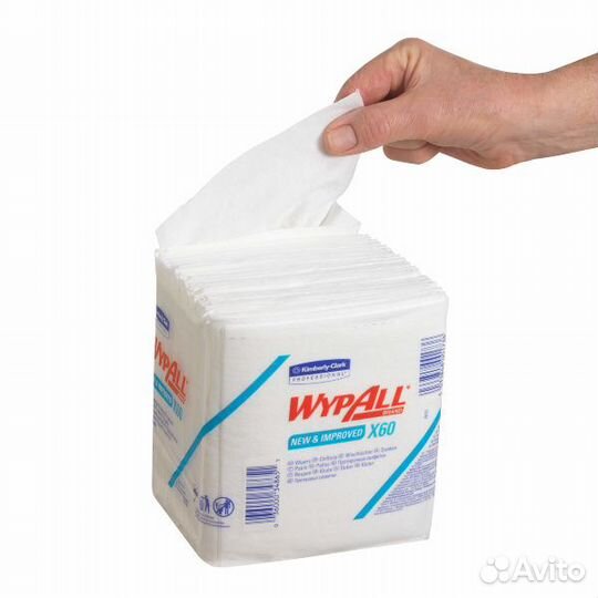 6034 Протирочный материал в пачках WypAll X60 бел
