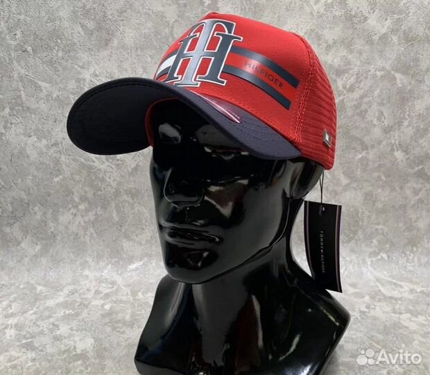 Кепка Tommy Hilfiger красная сетка