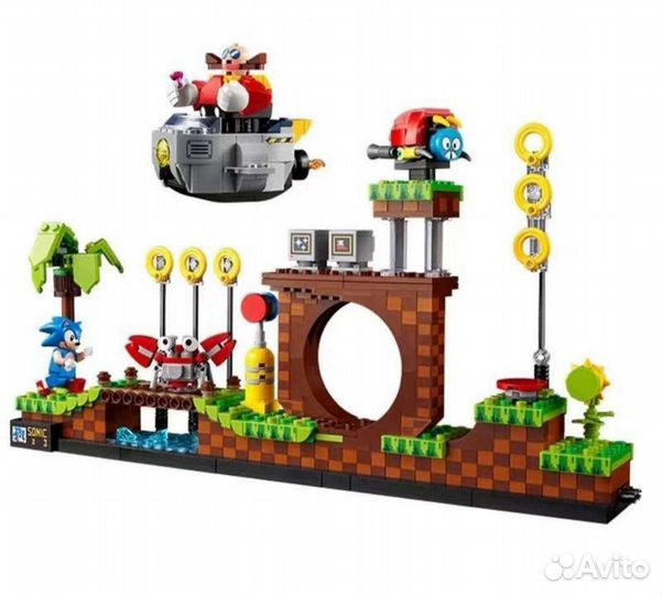 Lego Соник Супер-ежик - зона Грин Хилл