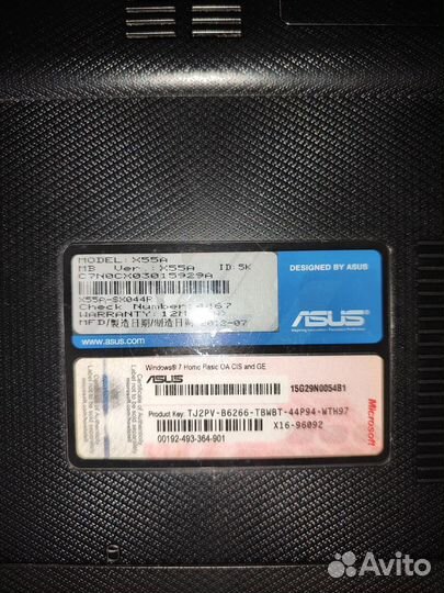 Ноутбук Asus X55A