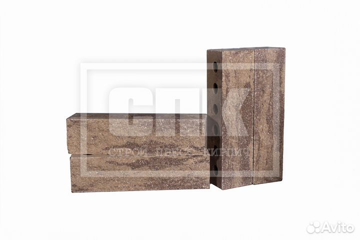 Кирпич облицовочный колотый - Желтая Яшма