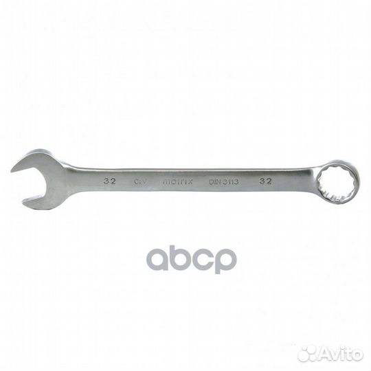 Ключ комбинированный, 32 мм, CrV, матовый хром