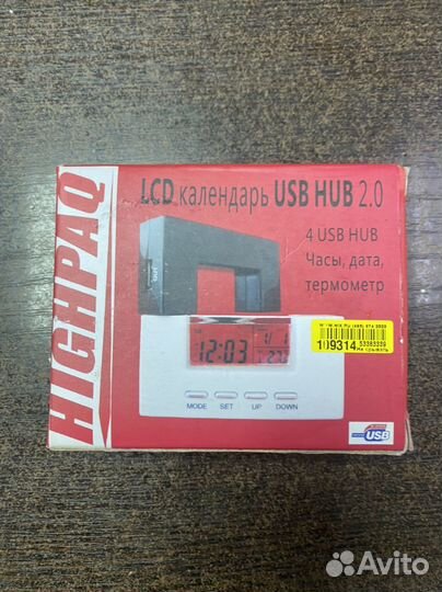 Разветвитель HighPaq USB2.0 HUB 4-port & LCD Кален