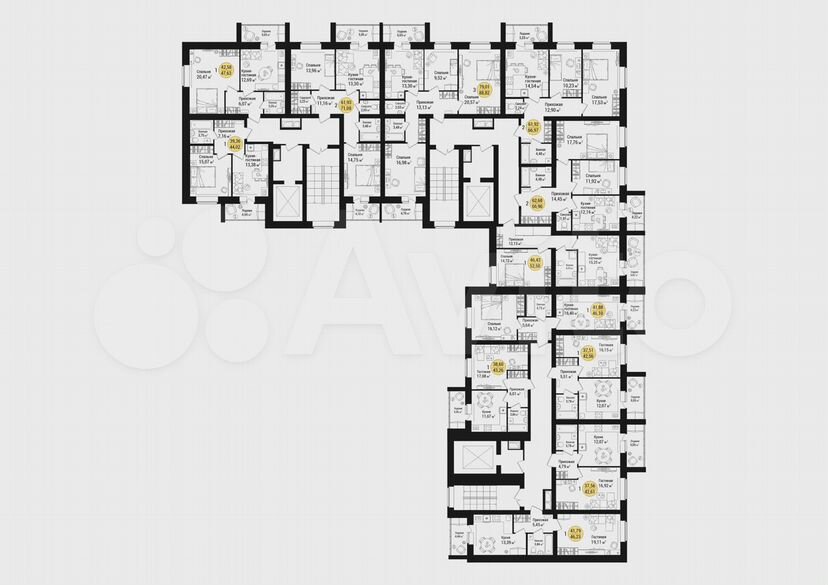 2-к. квартира, 67 м², 2/8 эт.