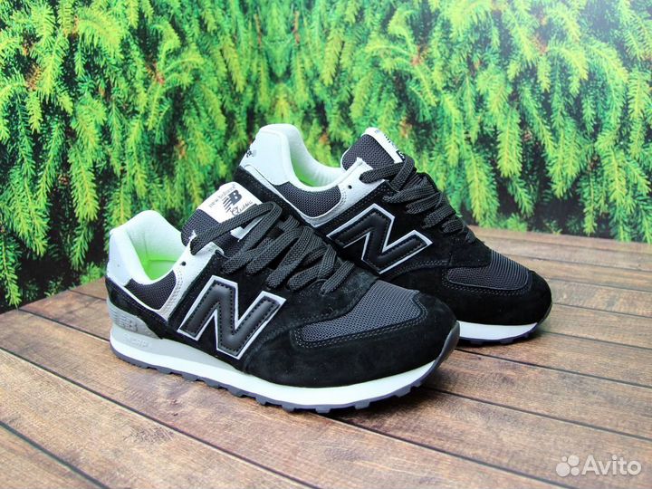 Кроссовки мужские new balance 574 чёрный 42