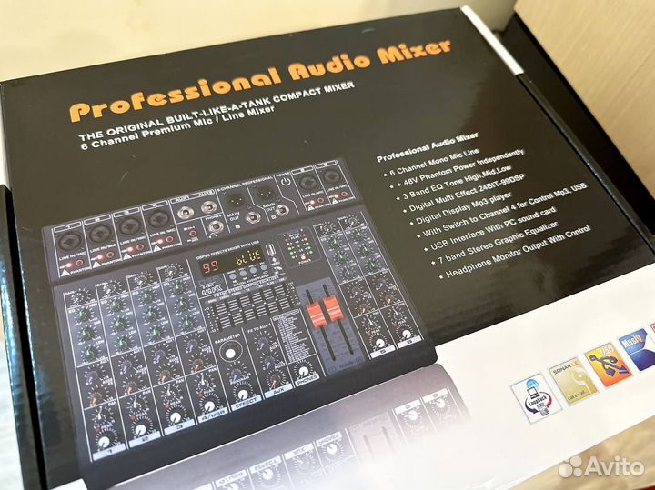 6 канальный микшерный пульт