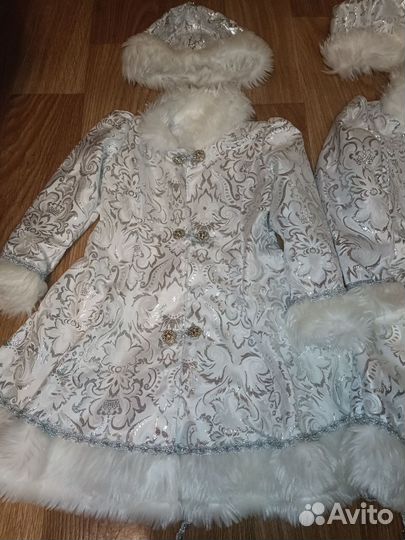 Костюм Снегурочки р. 116 и р. 128