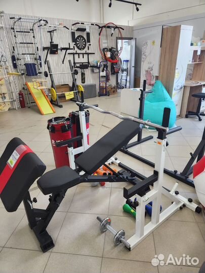 Стойка для штанги с подстраховкой цвет белый