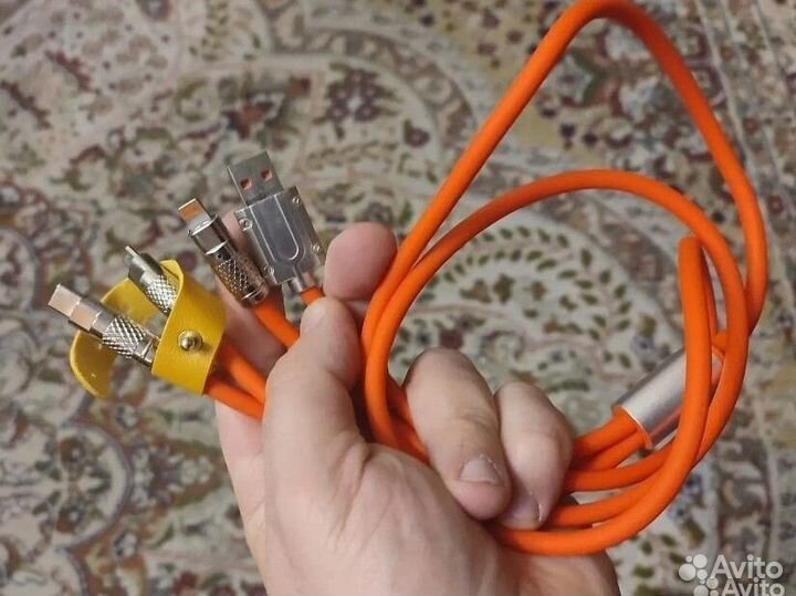 Силиконовый Usb кабель с 3 выходами