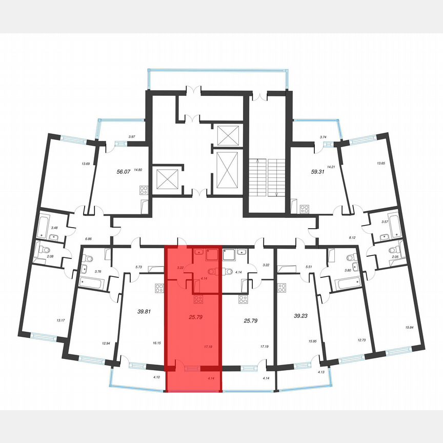 Квартира-студия, 28,7 м², 10/22 эт.