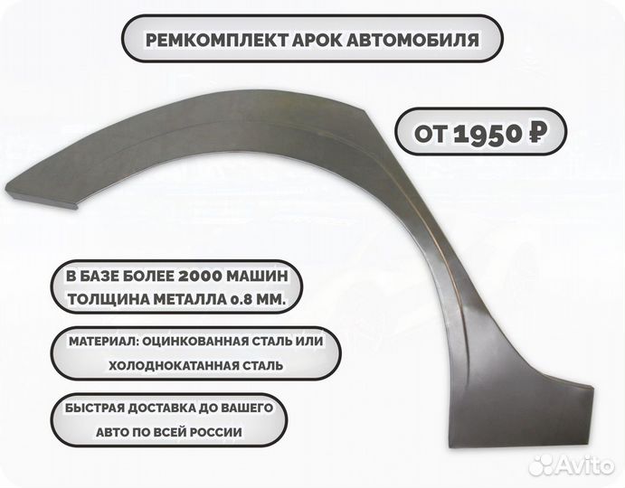 Ремонтные арки (ремкомплект) на автомобиль