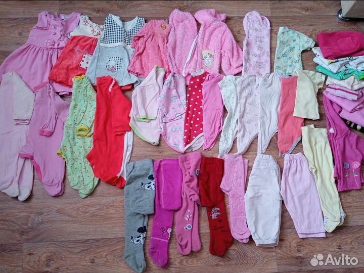 Вещи пакетом для девочки до года