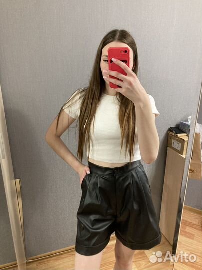Шорты кожаные женские