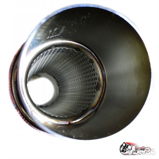 Глушитель HKS style тихий бас вход 51 и 63мм