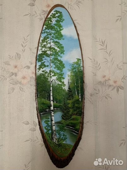 Картина Панно на срезе дерева