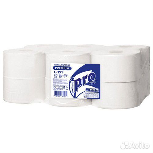 Туалетная бумага в рулоне 2сл 170м PRO Premium