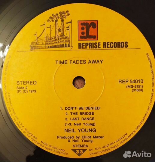Neil Young Time Fades Away 1973 Holland Reprise Ex