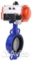 Затвор дисковый поворотный DN.ru WCB-316L-NBR Ду65 Ру16, углеродистая сталь, уплотнение - NBR, с пне