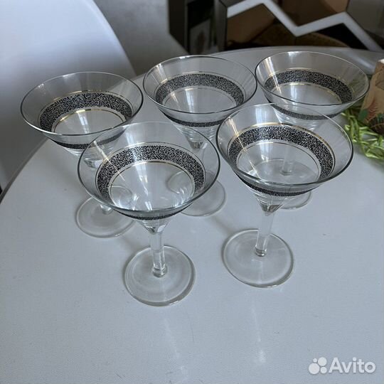 Бокалы стекло, фужеры для мартини