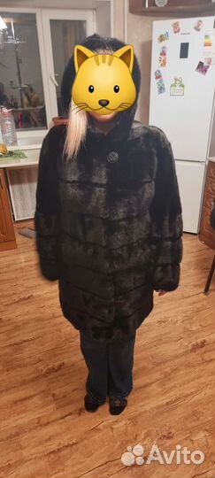 Шуба норковая с капюшоном 46 48