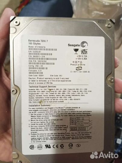 Жесткий диск seagate barracuda на 160гб