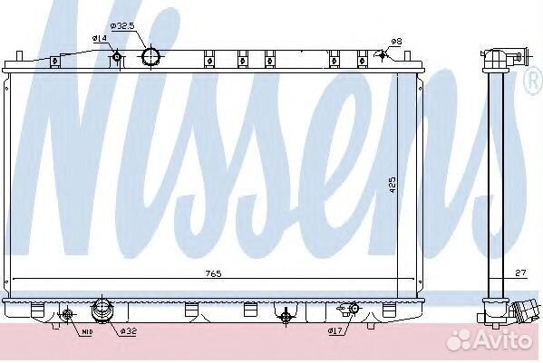 Радиатор системы охлаждения honda: accord viii (CU