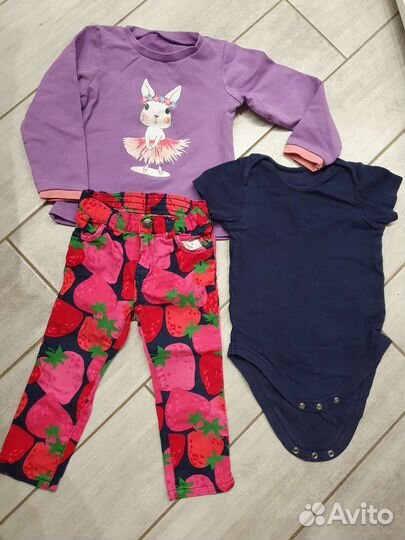 Пакет вещей девочки 86 H&M Kiabi Кроссовки 22