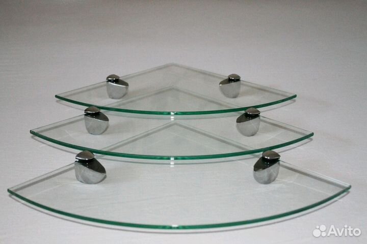 Угловые стеклянные полки (новые)