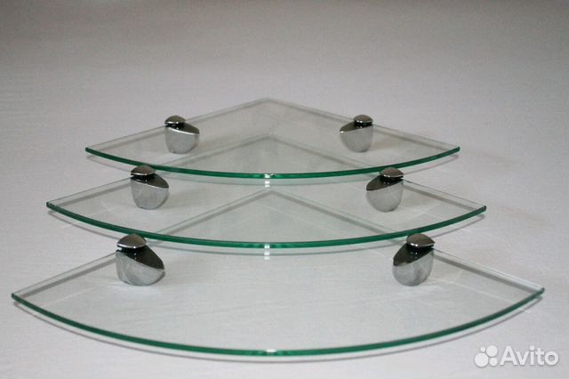 Угловые стеклянные полки (новые)