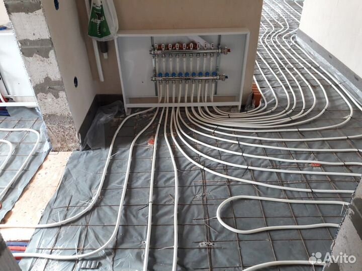 Монтаж систем отопления, водоснабжения в доме