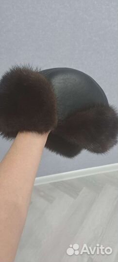 Норковая шапка мужская ушанка